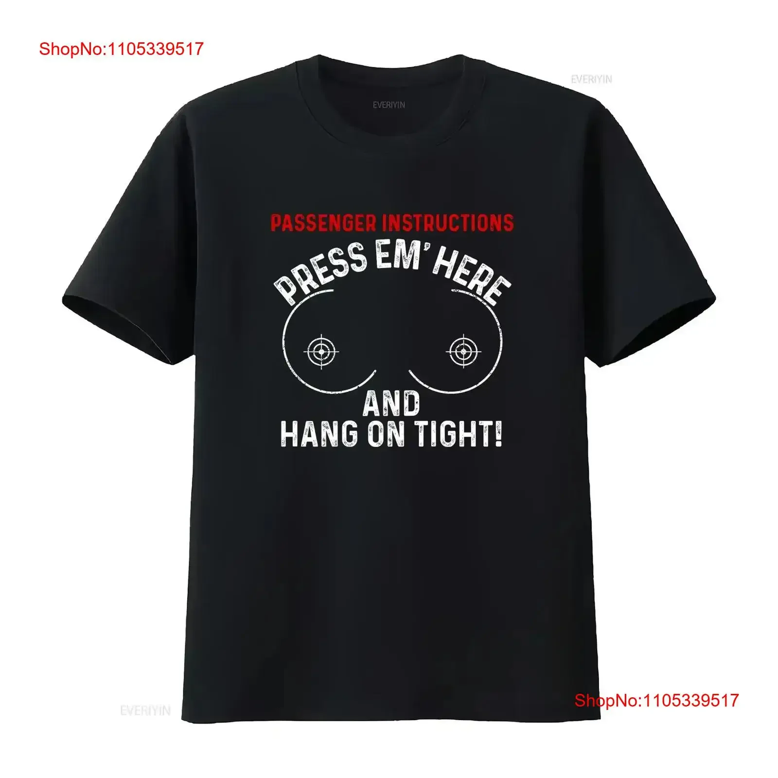 NEW LIMITED Funny Passenger Instructions Press Em Here And Hang On Tight T Shirt vintage Washed graphic Soft homme vintage