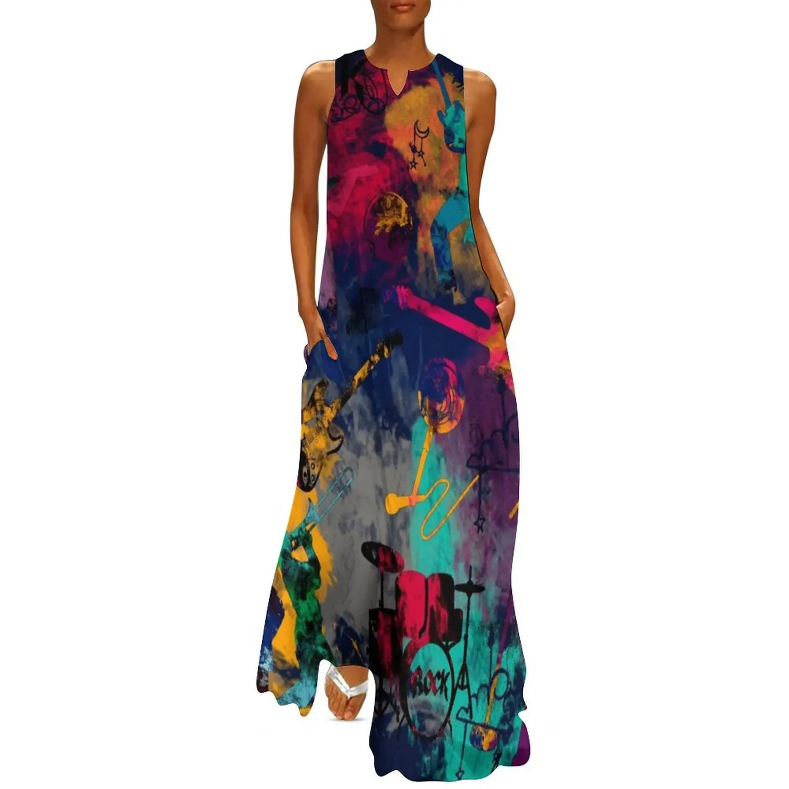 Rock band Long Dress women