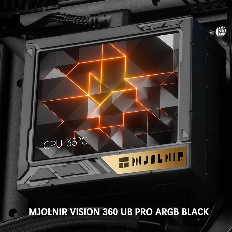 Thermalright Mjolnir VISION 360 UB PRO ARGB radiateur de refroidissement par eau tout-en-un, écran 3,5 pouces/support Intel LGA1851/1700/AM5