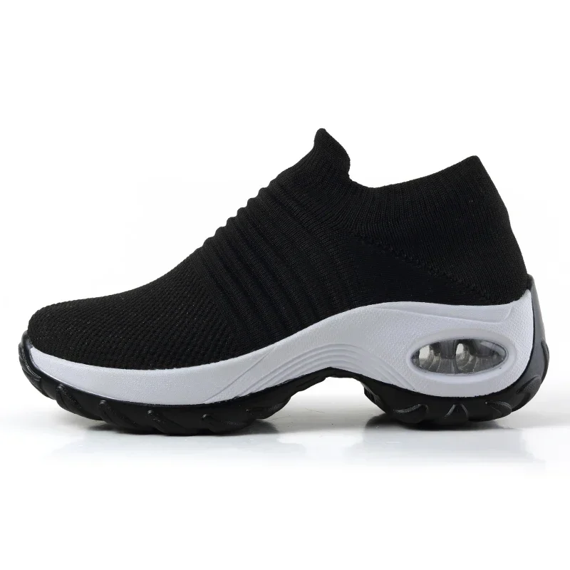 2025 Spring Dance Breathable Shoes Woman Flat Slip on Platform Tenis for Women Mesh Sock Sneakers Shoes Zapatillas Aire Mujer