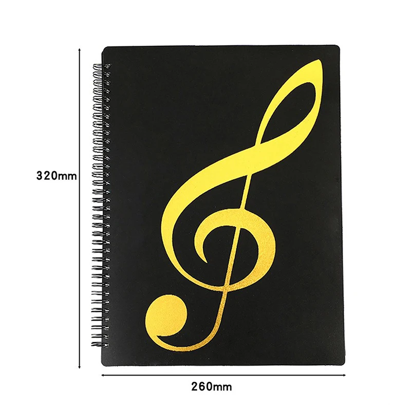 【C】Flexibler Notenordner für Klavier mit 20 Seiten, A4-Format, Notenheft-Clip, Notenmappe für Klavierpartituren, Notenbinder zum Üben – Detail 6