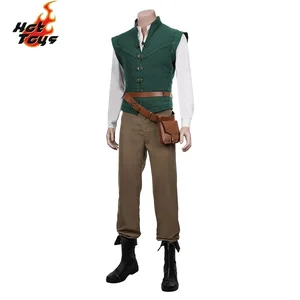 Anime Rapunzel Herren Cosplay Fantasy, Flynn Rider, Bühnenperformance, Weste, Hemd, Hosen, Weste Set, Halloween -Karneval 12 Hauptverkaufsrapunzelbluse - №1
