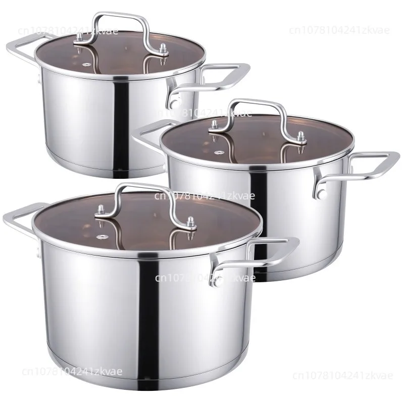 

Посуда из нержавеющей стали, бинауральная кастрюля для приготовления пищи, кастрюля для приготовления пищи, набор бытовых кастрюль