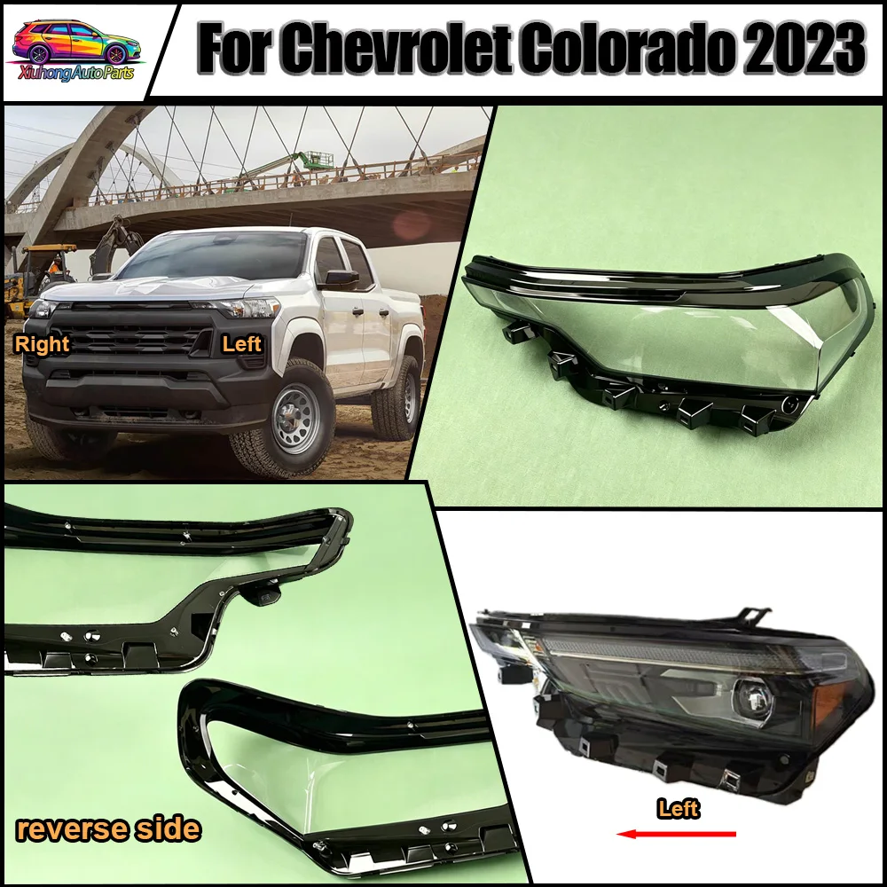 

For Chevrolet 2023 Colorado Headlight Cover Transparent Headlamp Shell Lamp Shade Lens Replace Original Lampshade Plexiglass