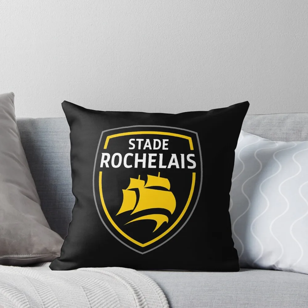 Stade Rochelais Rugby logo Throw Pillow Sofa Cushion Cover Cushion Cover Set Christmas Pillowcase pillow