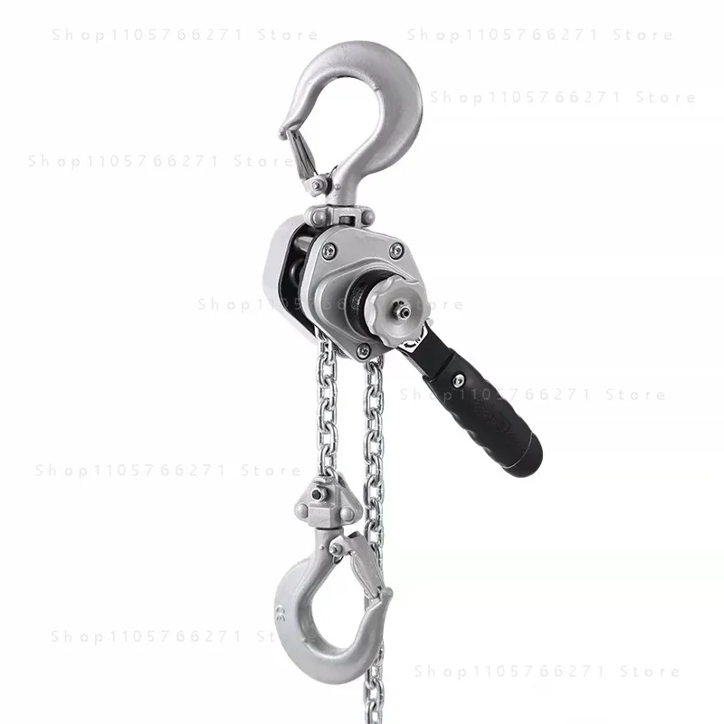 Aluminum alloy wrench hoist small 0.25 ton backchain 0.5 ton mini hand portable micro chain wire tightener
