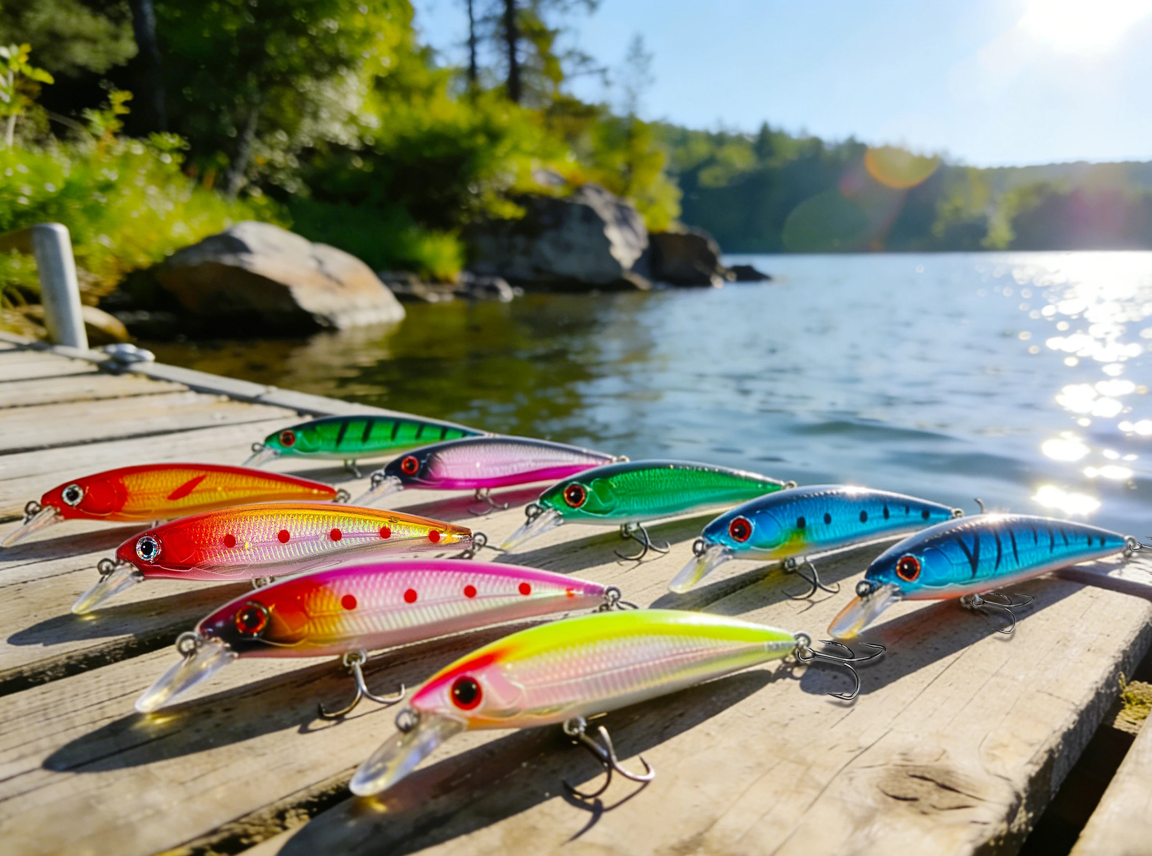 11cm 13,4g 1 Stück Pesca Angelköder Laser Minnow Harter Köder Langsam Sinkend Qualitäts-Professioneller Crankbait Jerkbait für Hecht und Karpfen