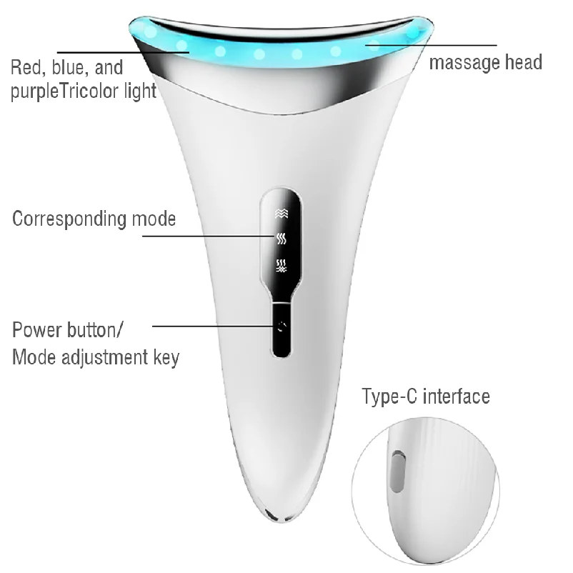 トレンドの美容機器 電動/電池式 定温ネックリフティングマッサージャー フェイシャルマシン シェイピングネックケアツール