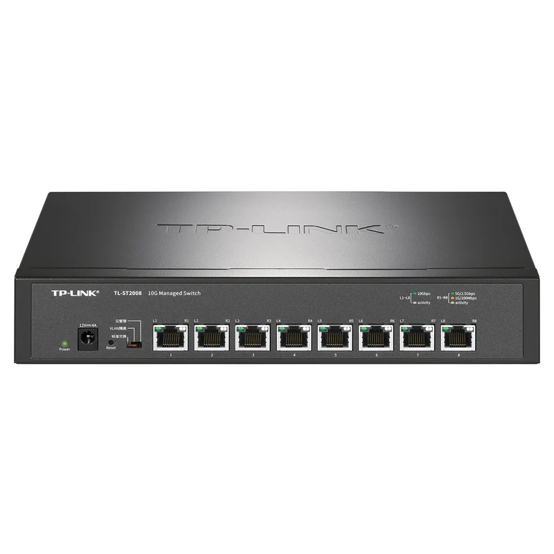 Tp-link TL-ST2008 All 10 Gigabit Ethernet switch 8*10gbps RJ45 port Network Plug and Play 10gbe 10000mbps 10g ST1008 upgrade