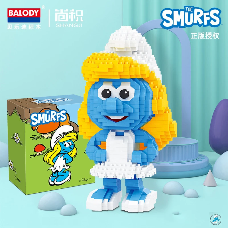 Épuisé BALODY Garfield Mini blocs Bob l'éponge Smurfs figurines Collection jouet de construction briques à monter soi-même pour enfants présent jouet cadeau