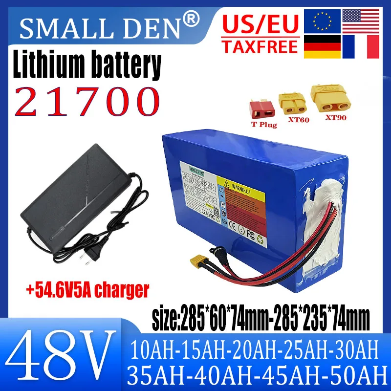 

48V 10Ah 15Ah 20Ah 25Ah 30Ah 35Ah 40Ah 45Ah 50Ah 21700 Lithium battery pack 2500W With BMS For Motorcycles, bicycles, tricycles