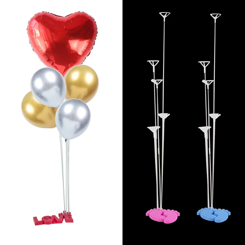 1/2set rosa blaue Füße Ballonst änder Kit Geschlecht offenbaren Lieferungen Baby party Ballon Säule Hochzeit Geburtstags feier Tisch Float
