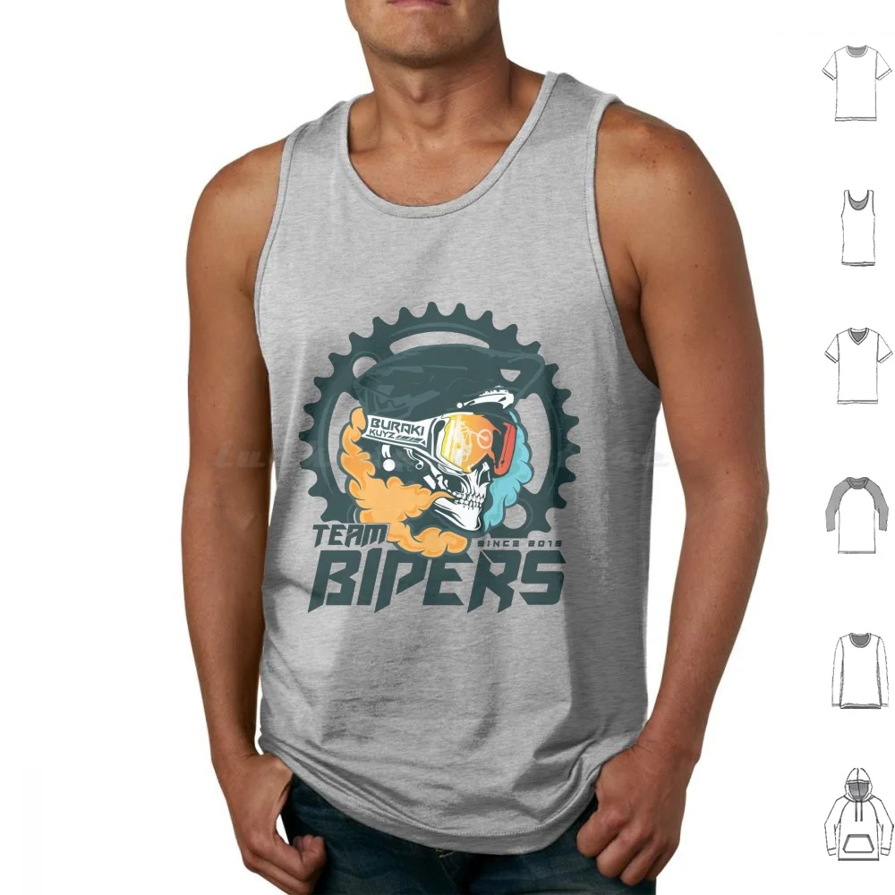 Trail & Descend... Tank Tops Print Cotton Bike Team Team Bipers Bipers Downhill Bike Team Fullsus Mtb Mountain Bike