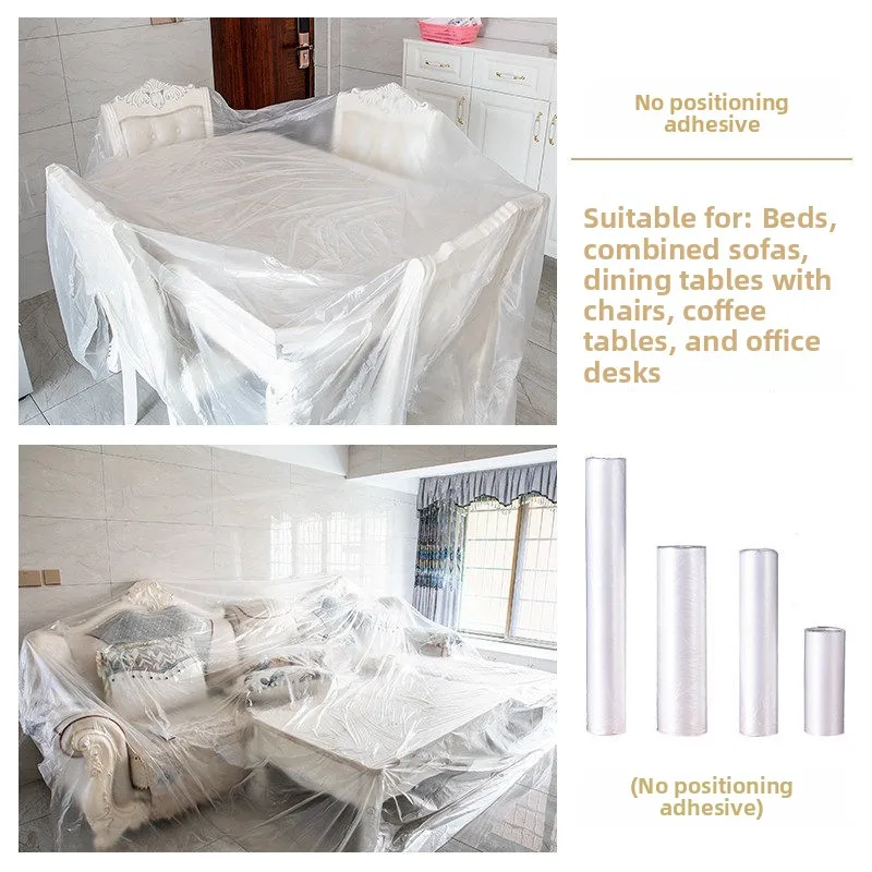 Thiened Dustproof Film Home Dormi Furniture Cabinet Table Cover Vertical Sle Dust Bloing Transparent Protective Film view 3