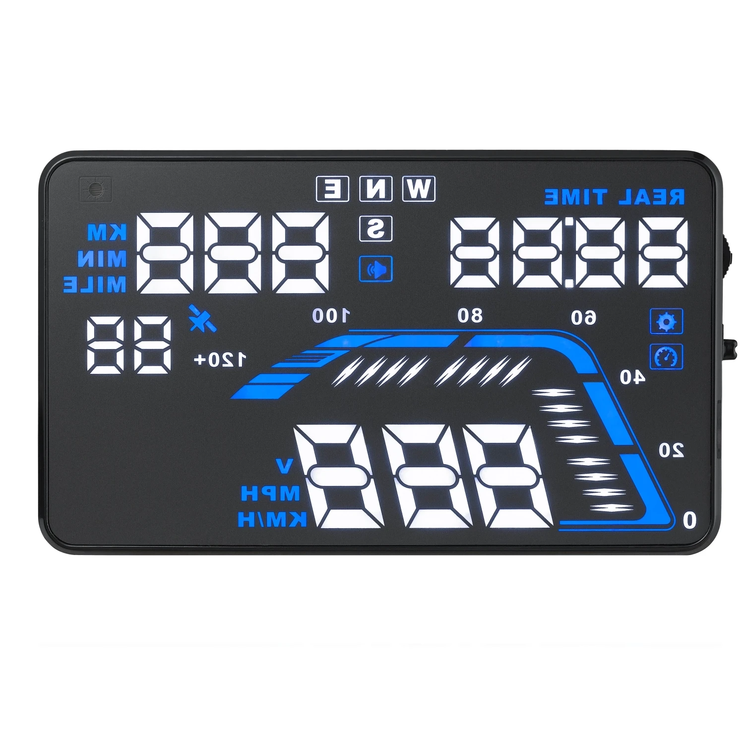 

for All car/truck/bus/rv etc. Head-up Display Q7 4 inches LED screen GPS Speedometer 8 working modes HUD with Type-C Connection