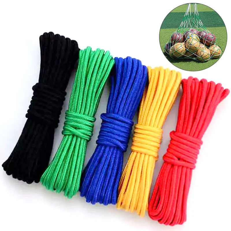 10m 2-6mm Braided Nylon Rope Polypropylene Rope Climbing Boat Yacht Sailing Line Pulley Rope Survival Parachute Cord Clothesline