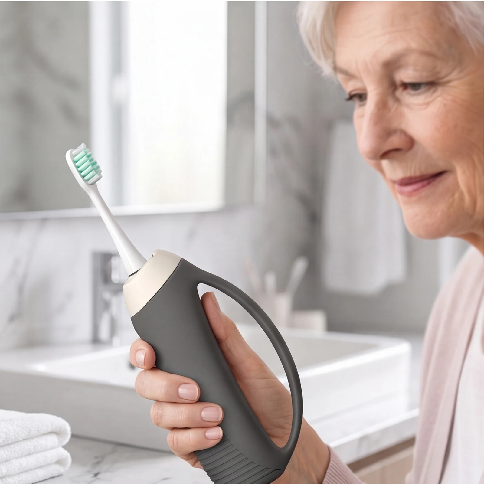 Easy Grip Assist Cuff Ergonomic Non-Slip Handle Anti-Shake Utensil & Toothbrush Grip for Arthritis Parkinson Stroke Recovery