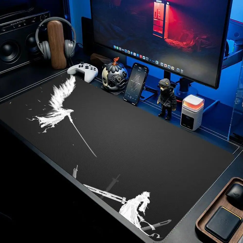 

XAXC F-Final Fantasy Black Mouse Pad Gamer Large New Mousepad XXL keyboard pad Desk Mats Office Carpet Soft Computer Desktop