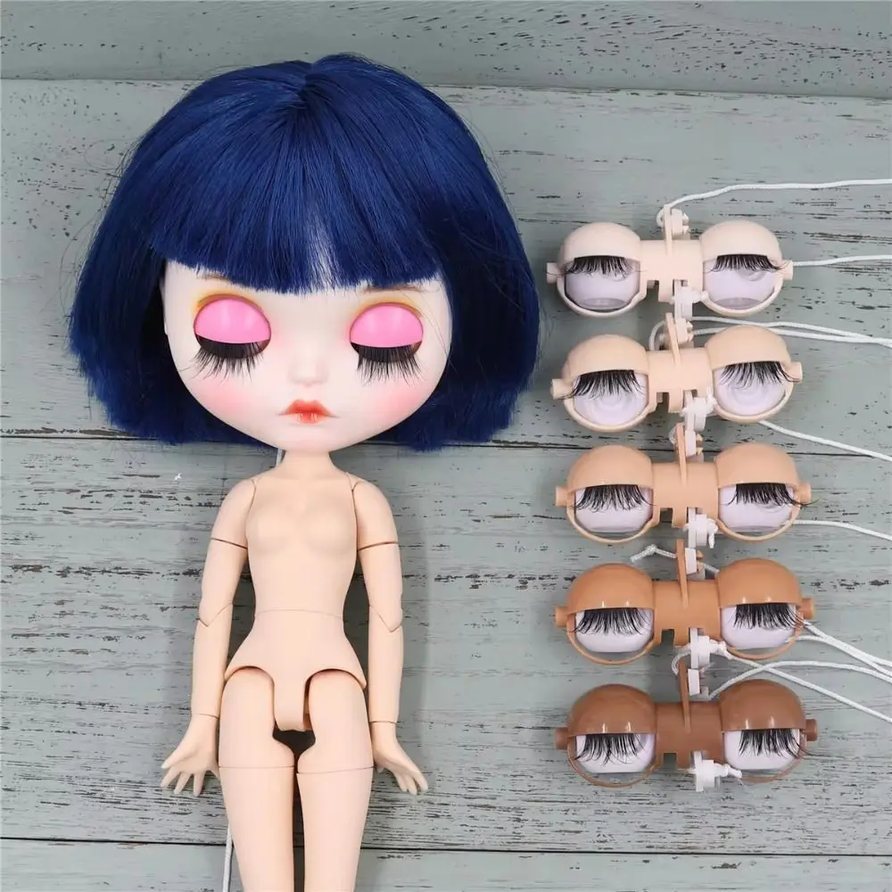 Screws 1/6 Blyth Eyes Mechanism Colorful Machinery DIY Custom Doll Eyes Icy Painted Eyelid Creative DBS Sleepy Eyes