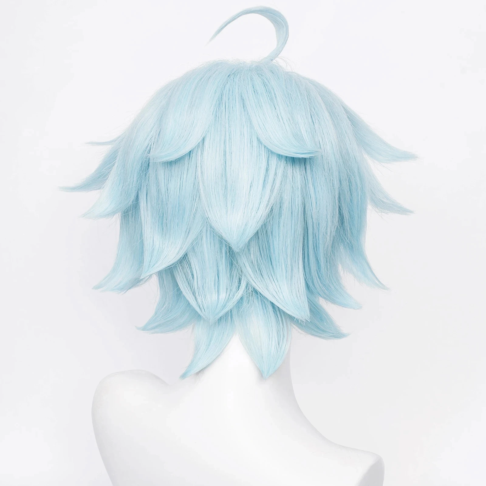 Genshin Impact Chongyun Wig Anime Game Short Synthetic Blue Cosplay Hair Heat Resistant Wig For Party