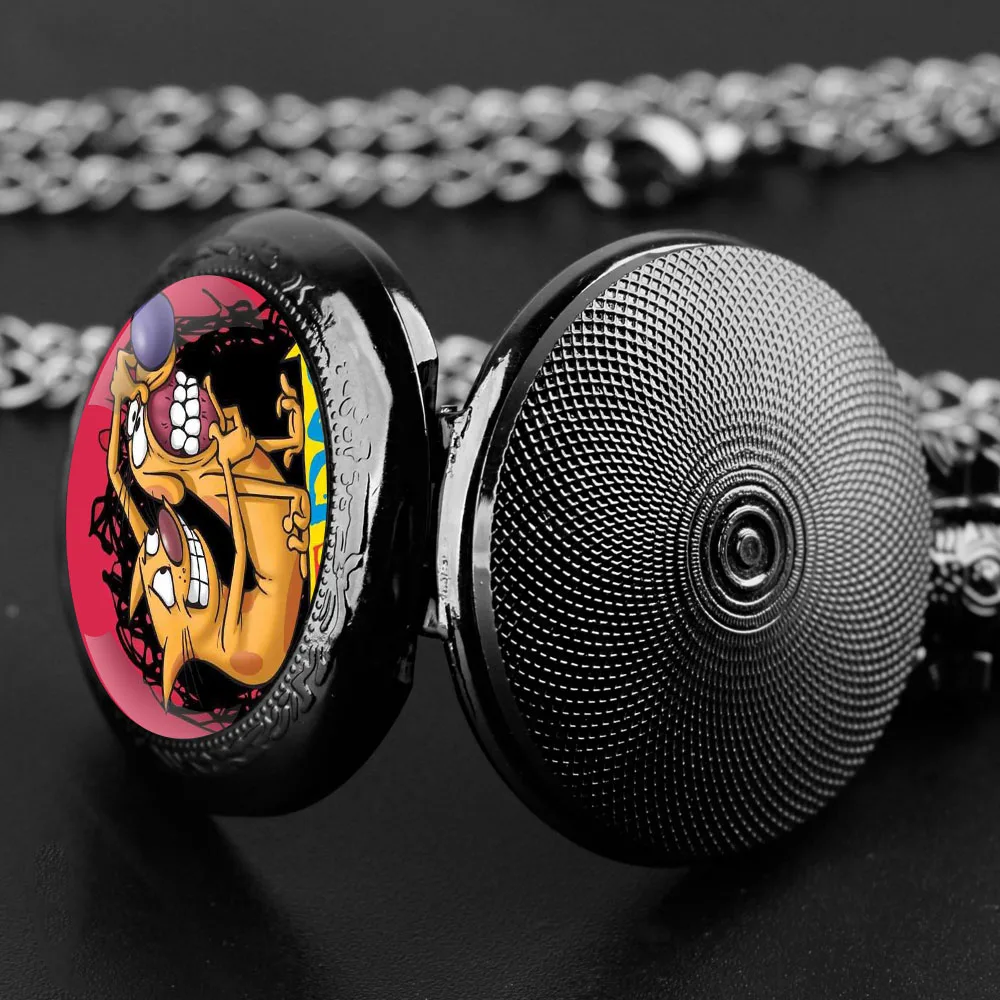 Funny Glass Dome Quartz Pocket Watch With Durable Chain Arabic Numeral Dial Extraordinary Gifts for Kids