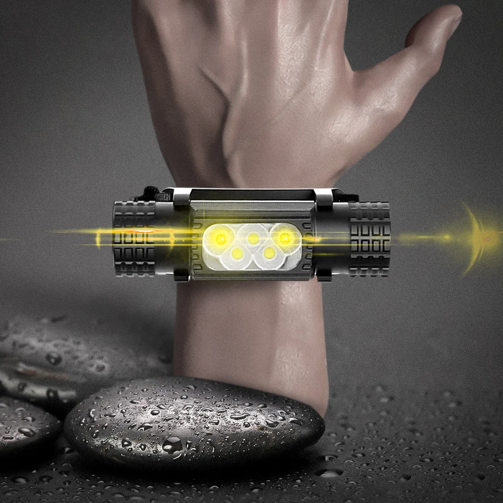 pulseira led portatil de luz wristlamp tipo c flashlamp branco amarelo ciclismo noturno corrida lampada de pesca pulseira 01