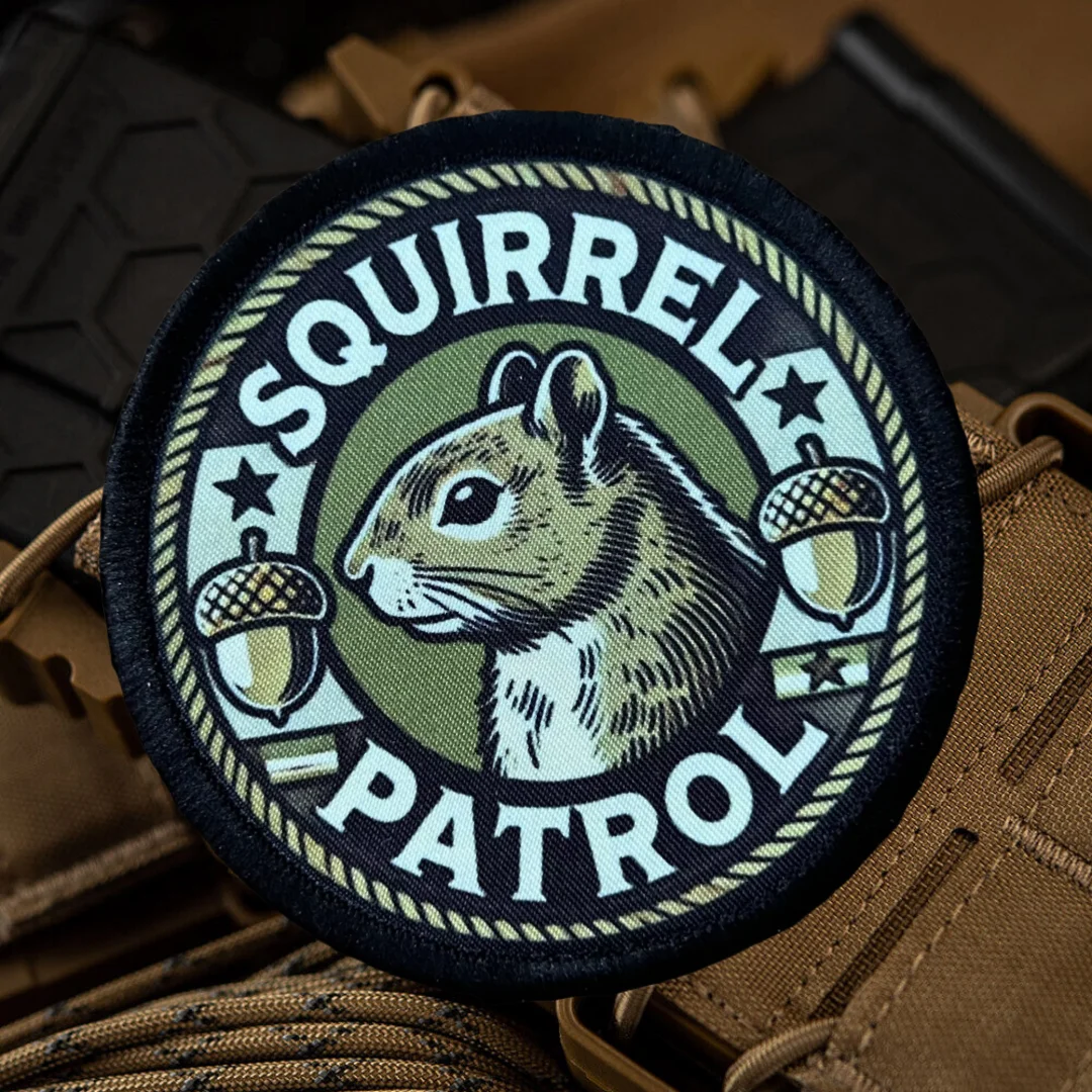 Secret Squirrel Morale Tactical Patch Cute Printed Hook&Loop Patch Military Airsoft Gear Army Badge Backpack Stickers