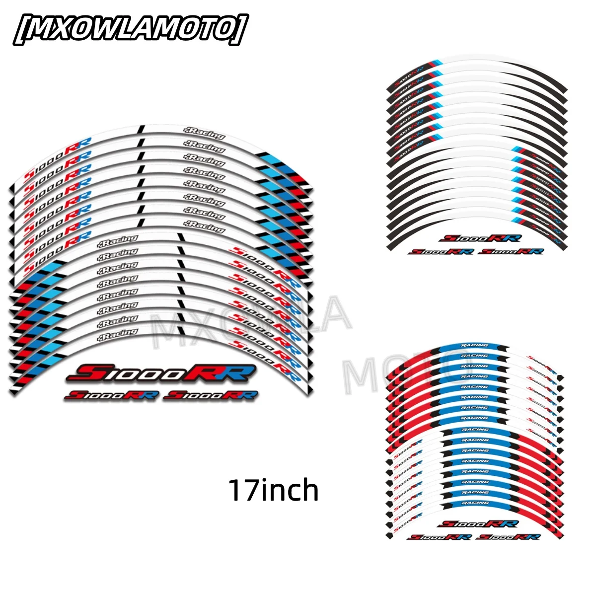 

17inch Reflective Motorcycle Accessories Wheel Stickers Inside of Hub Decals Rim Stripe Tape For S1000RR s1000 rr S1000 rr