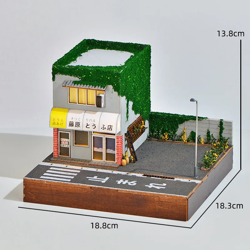 Bricolage en bois usine de réparation automobile Casa Kits de modèles miniatures avec meubles maison de poupée avec meubles pour amis cadeaux d'anniversaire