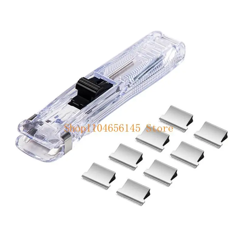 5asd 8 Pz/pacco Morsetti per Documenti in Metallo Durevole per File Carta con Supporto per Morsetto Ricaricabile Capacità