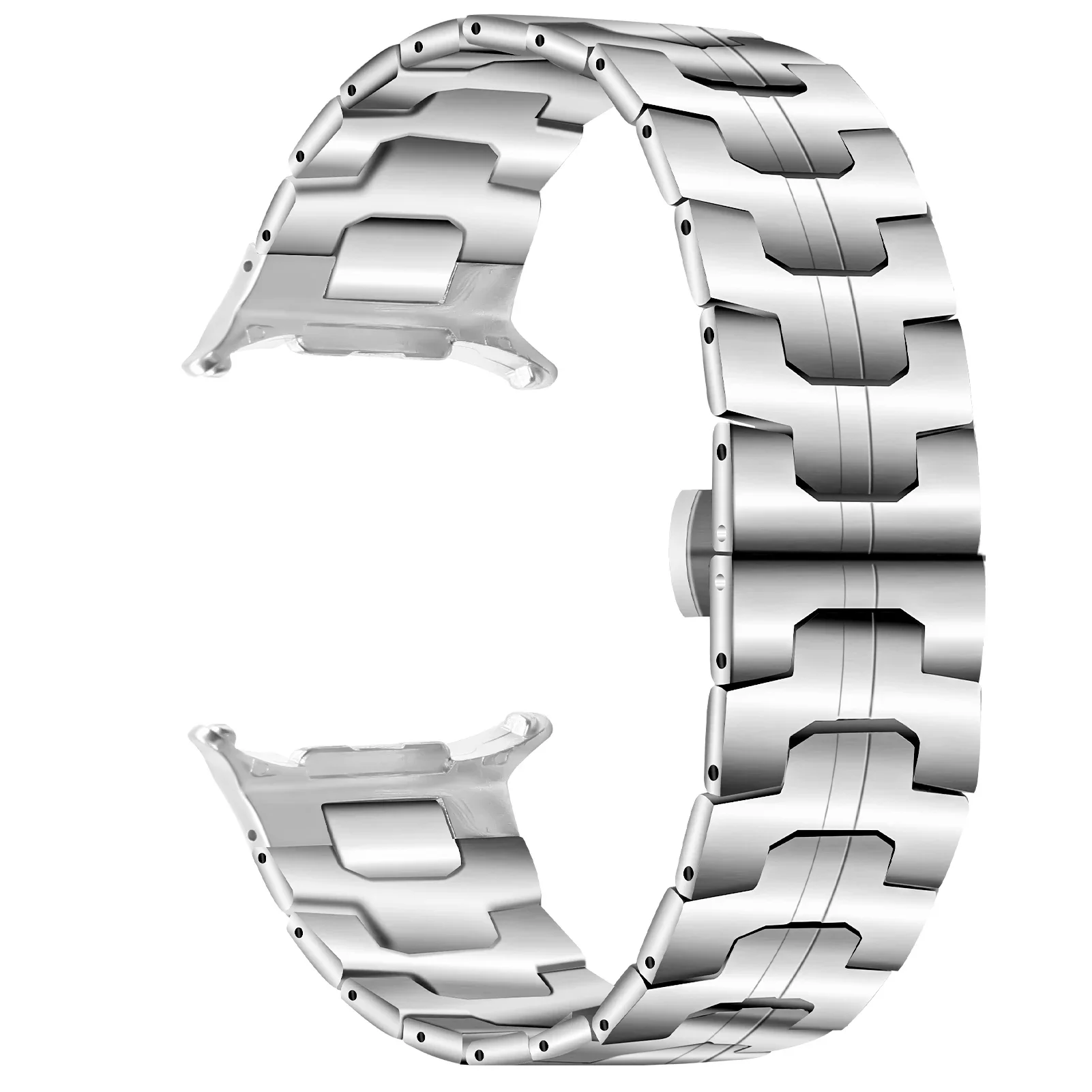 Curved End Stainless Steel Band For Samsung Galaxy Watch Ultra 47mm No Gaps Quick Fit Strap For GALAXY ULTRA 47mm Metal Bracelet