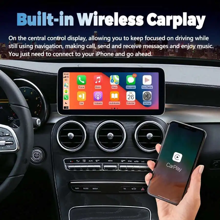 Radio estéreo para coche Android de 10,25 pulgadas para Mercedes Benz V W447 GLC X253 Clase C W205 C180 C200 C220 C300 C350 Carplay navegación GPS