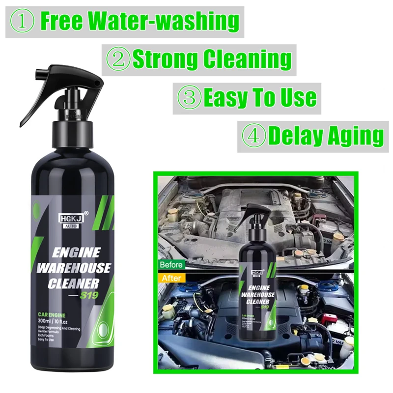 Limpador de baía de motor, desengordurante profundo, removedor de brilho, produto de limpeza de descontaminação poderoso para óleo pesado do compartimento do motor