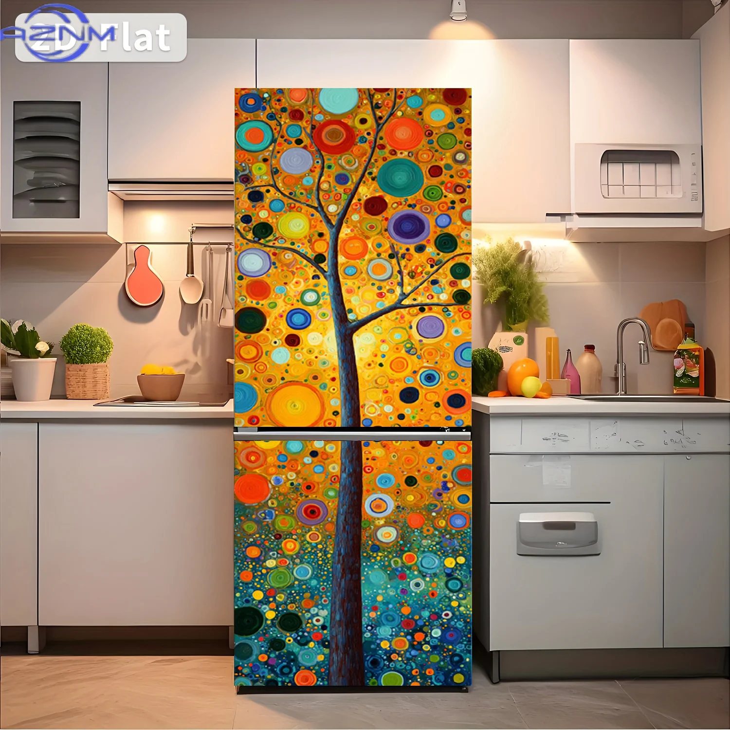2D Flat Printing 1pc Refrigerator Sticker 60×180cm 