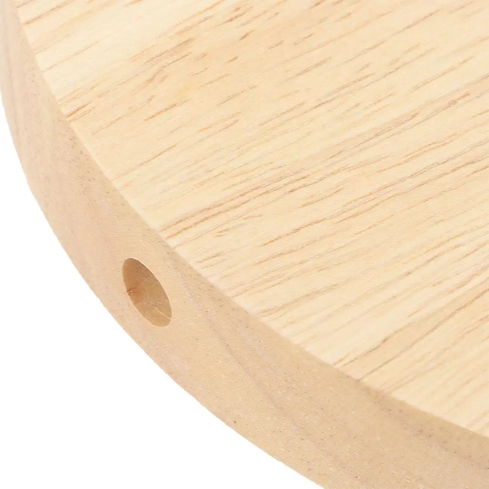 2 قطعة قاعدة مصابيح من الخشب الصلب حامل دائري لمصباح طاولة مكتب DIY مع تصميم مستقر من الحبوب الطبيعية حامل إضاءة LED خشبي