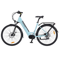 Accolmile Women's Ebike eCity 43V 250 W M200 Middle Motor City Ebike Pedelec with Bicycle Basket Cup Holder 15 Ah Battery
