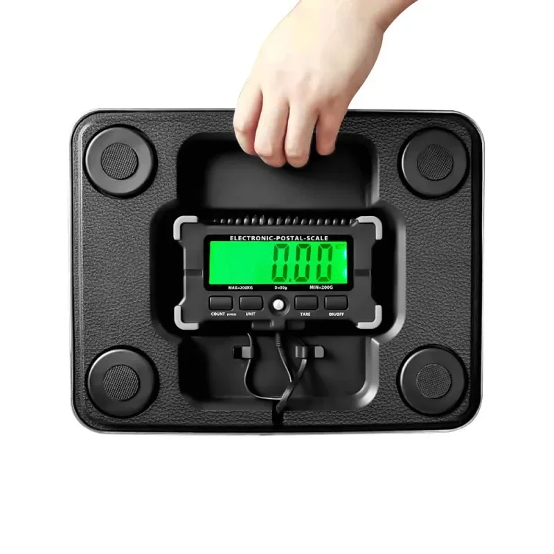 Portable 200KG Electronic Postal Scale Stainless Steel Large Platform Digital LCD Weighing Balance For Warehouse Express Parcel