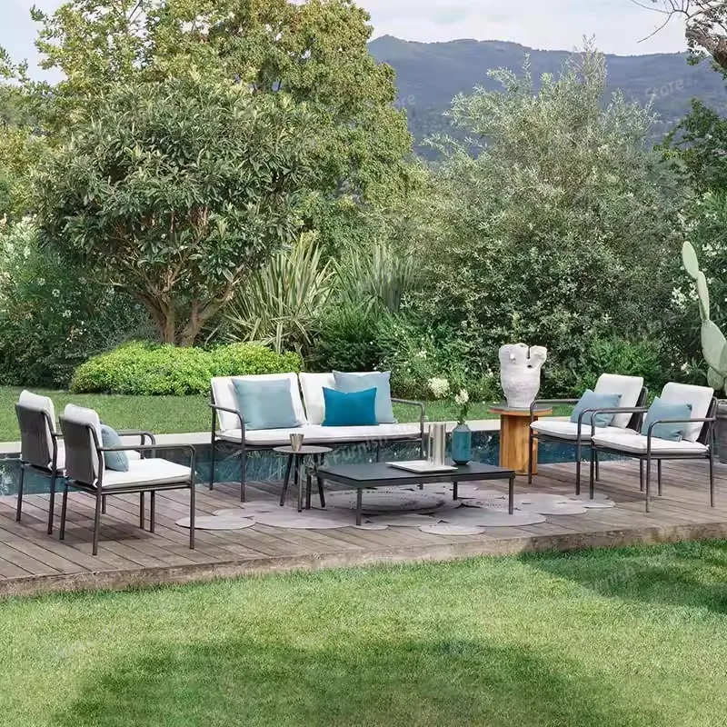 

Courtyard Balcony Outdoor Tables Lawn Hotel Terrace Leisure Outdoor Tables Coffee Table Aluminum Furniture Наружный Стол MHSF