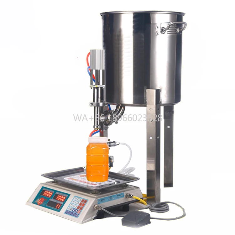 Kleine halbautomatische Dosen Flaschen Honig Joghurt Flüssigkeitsfüllmaschine