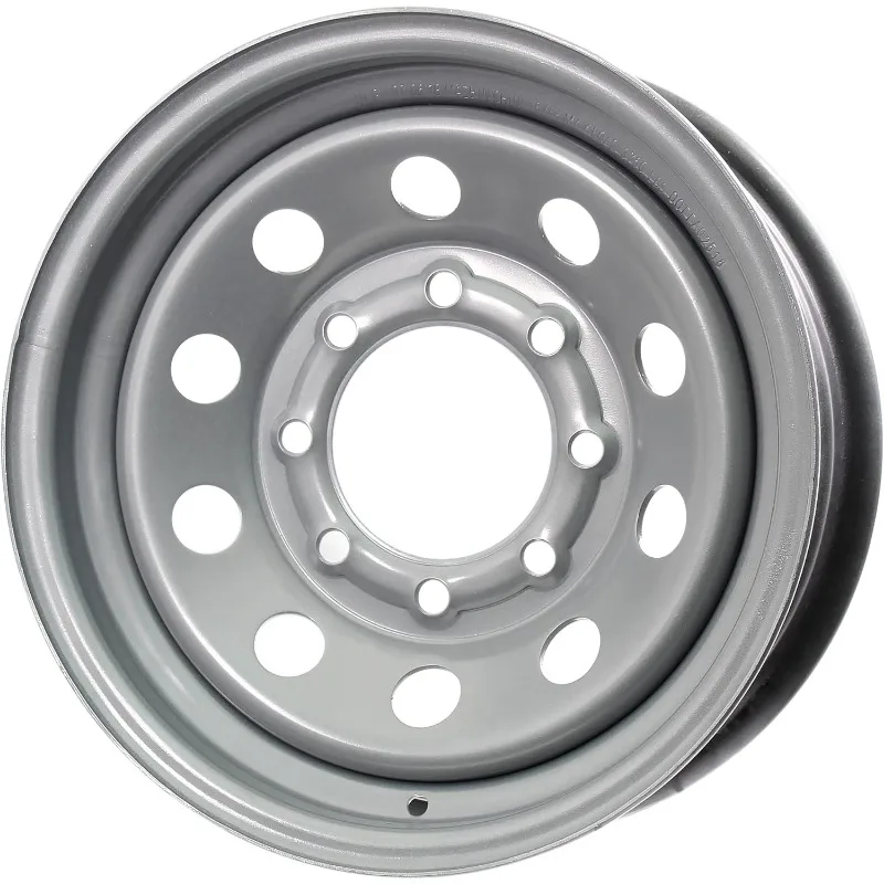 Pak roda pelek Trailer peralatan berat 16 in. 16X6 8H Silver Modular