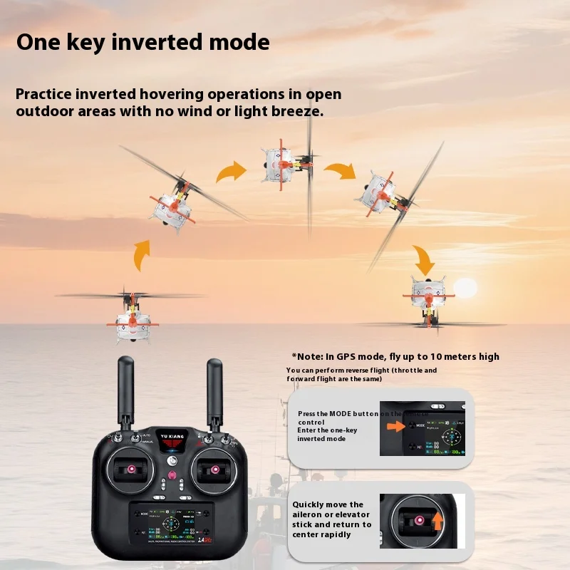 Yuxiang F07S Afstandsbediening Helikopter GPS Positionering Eén knop Achterwaartse vlucht Borstelloze simulatie RC Vliegtuigmodel Speelgoed