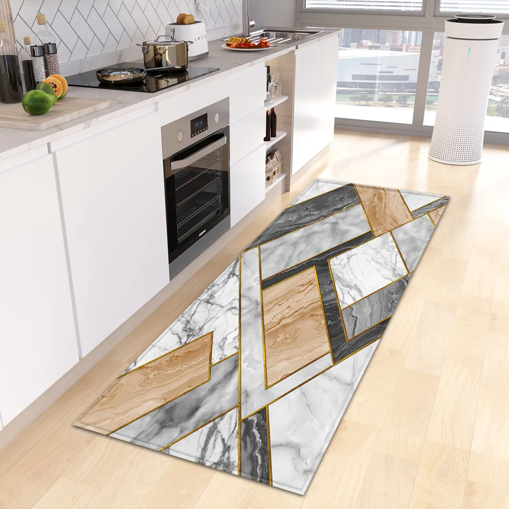 Modern Kitchen Mat Home Entrance Doormat Bedroom Children Living Room Floor Decoration Carpet Bath Hallway Balcony Anti-Slip Rug