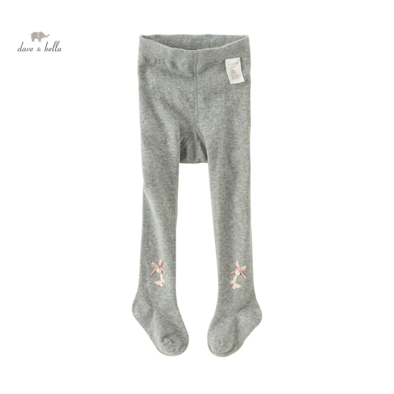 Dave Bella Girl Baby Leggings 2024 New Autumn Children's Elastic Pantyhose Comfortable Fashion Party Outdoor DB3241450