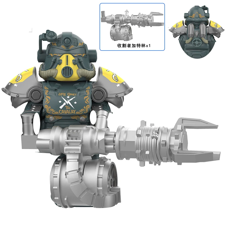 جديد الطوب الإشعاعي T-51 Mecha اللعب T60 قوة درع الهدايا كوبر Minifigures اللبنات شخصيات العمل الصغيرة للأطفال