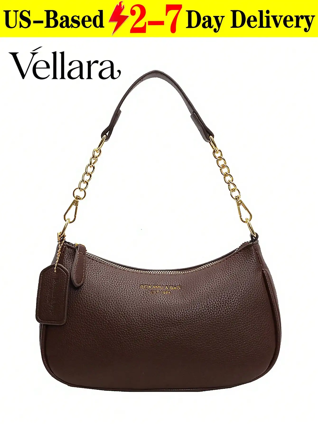 

[US-Based Shipping]Fashion Underarm Bag New Style Single-Shoulder Tote Bag Textured Color-Blocking Work Small Handbag, Hot-Selling Vintage Bag High-End Solid Color Underarm Bag Large Capacity Commuter Crossbody Women's Bag, Retro Casual Minimalist Korean-