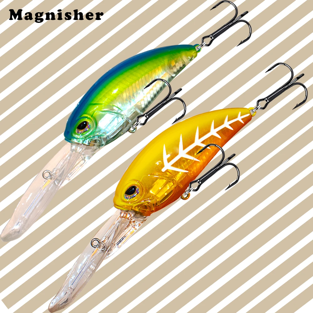 Magnisher 15 cm 41,5 g Deep Diving Rassel Kurbelköder Angelköder Schwimmender Wobbler Harter Köder Bass Fishing Tackle