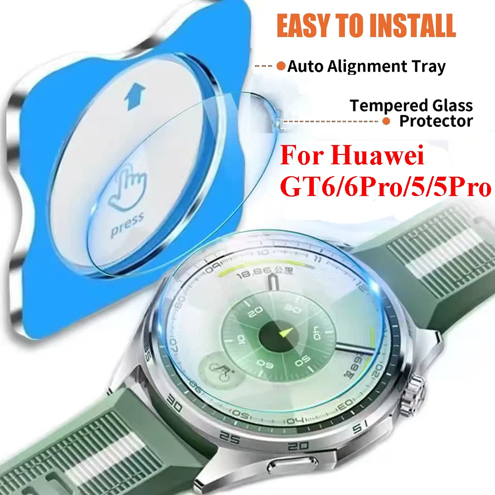 Tempered Glass For Huawei Watch GT 6 Pro With Alignment Tool Screen Protector For Huawei Watch GT6 GT6Pro GT5 Pro 46mm 41mm 42mm