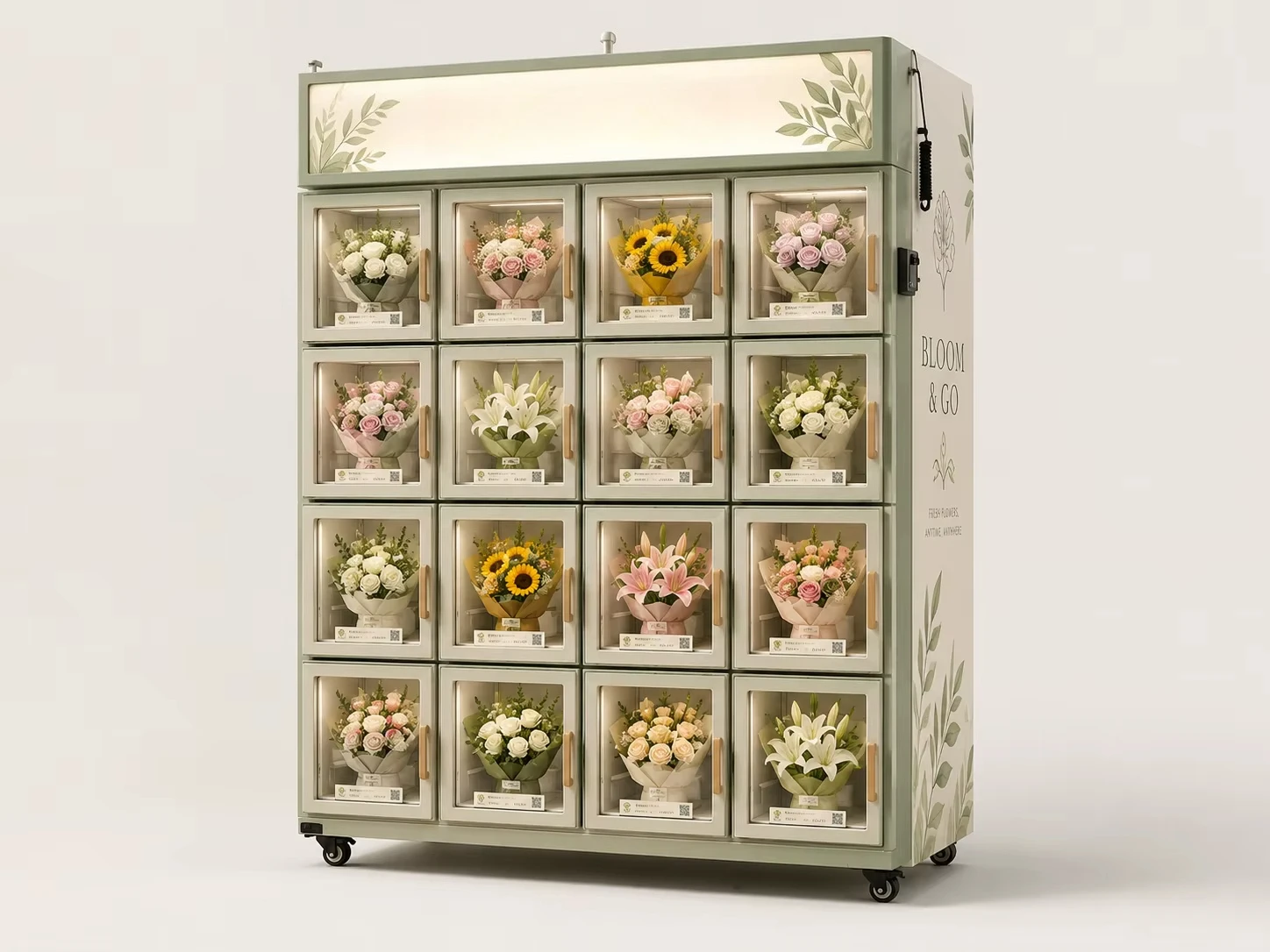 FOODLINE Customized Size Flower Vending Machine Intelligent Fresh Flower Sales Equipment For Shopping Center Business Layout