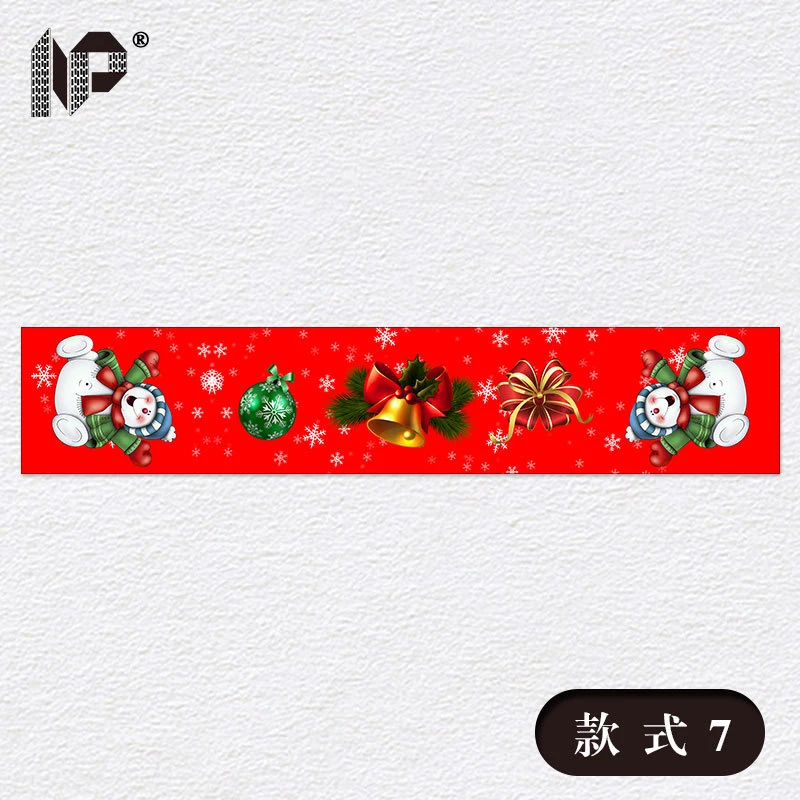 VIKAMA Ground & Band Table Runner, Washable Non-Slip Table Runner for Dining Room Kitchen Party