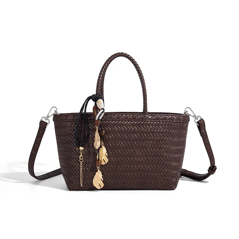 

Retro embossed woven pattern bag for women 2025 new trendy and fashionable versatile work commuter one-shoulder crossbody bag